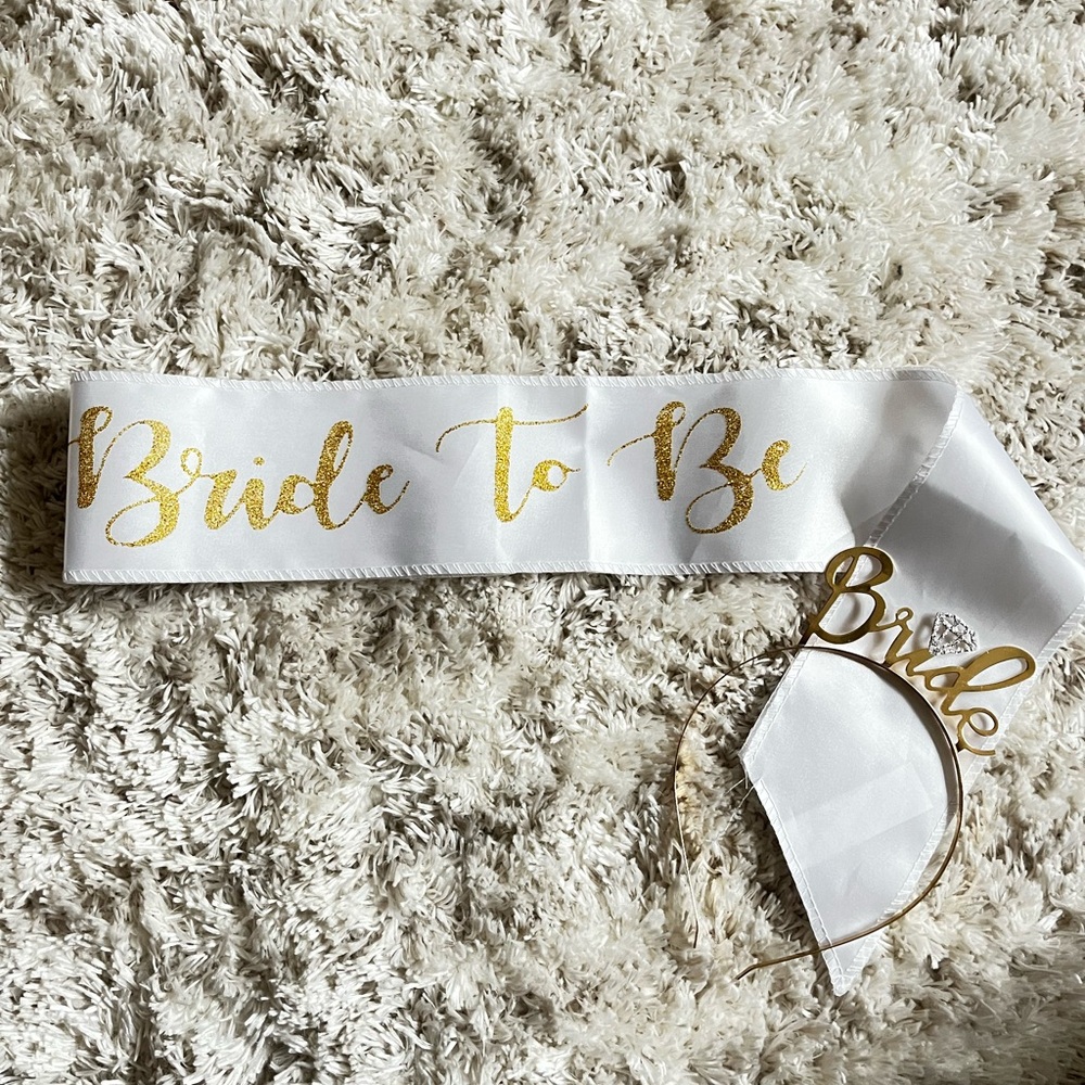 Bride to Be Sash and Headband Set